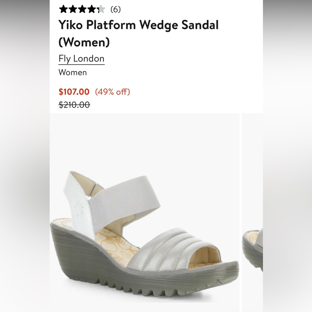 Fly London Women's White Sandals